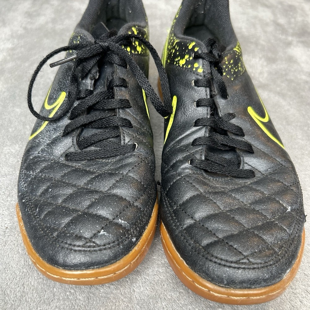 Nike Tiempo Rio II Indoor Soccer Shoes Men's Size US 8.5 Black Green 631523-007 - Picture 5 of 16